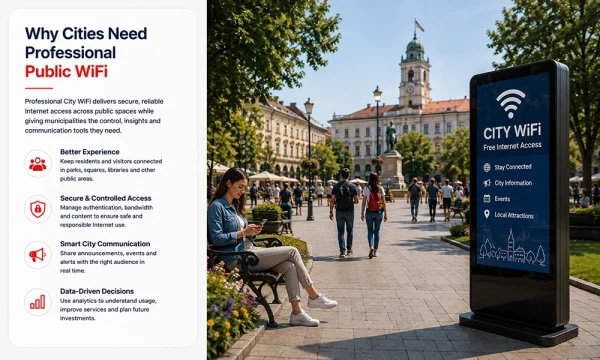 City WiFi Communication Platform City WiFi for public information and visitor engagement