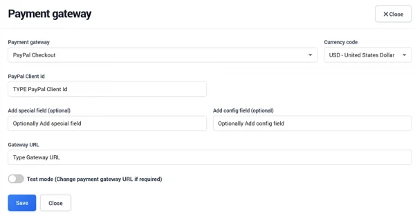 WiFi Hotspot payment gateway configuration for online Guest WiFi payments