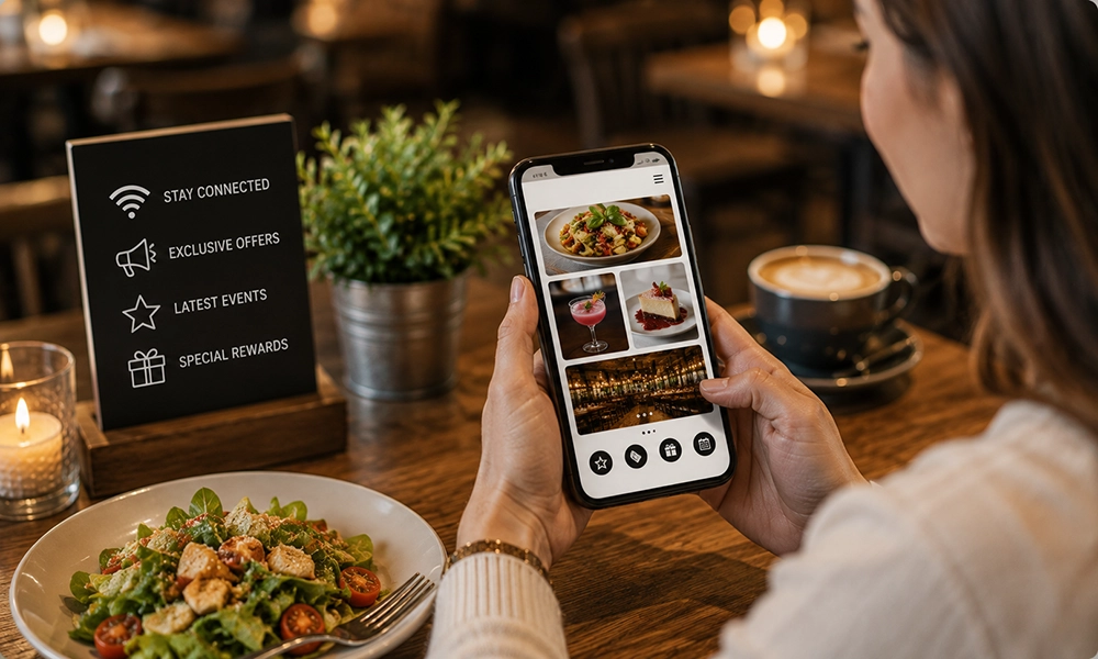 Restaurant WiFi marketing with personalized mobile promotions